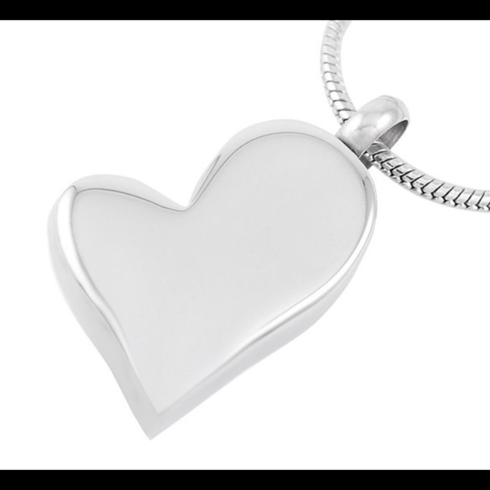 Stainless Heart Cremation Necklace - Picture 4 of 7